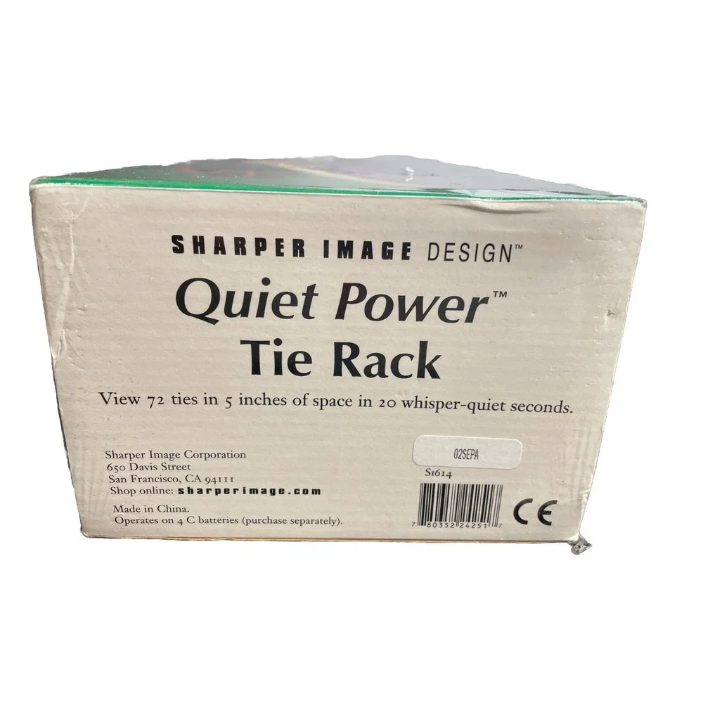 NEW Sharper Image Design Quiet Power Tie Rack View 72 Ties